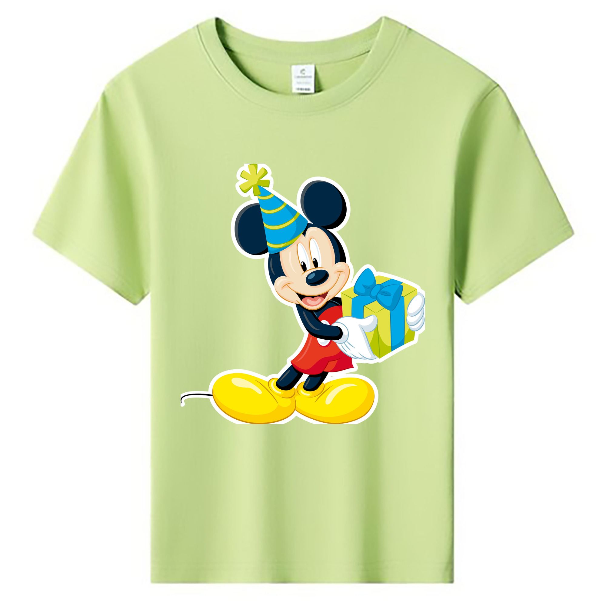 ミッキーマウス Mickey Mouse 綿100％キッズTシャツ（フロントプリント）